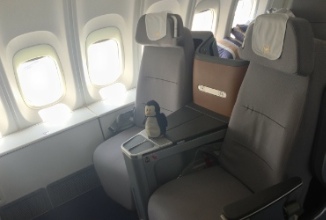 Flightless Bird on Lufthansa 747-8i Business